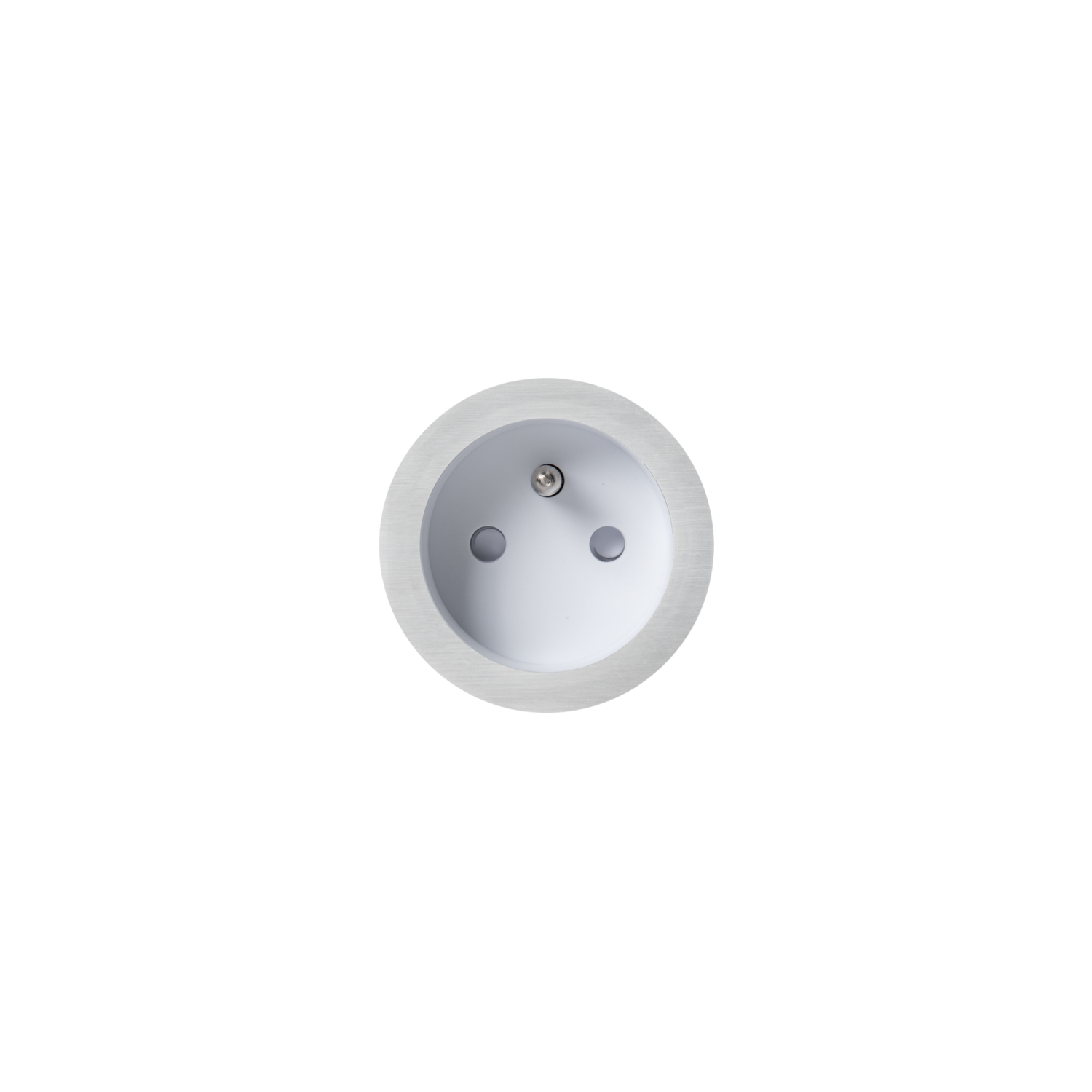 Rond 2.0 - multifit prise nl-d nickel/blanc 
